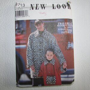New Look Mother Daughter Coat Sewing Pattern - 6712 - UnCut